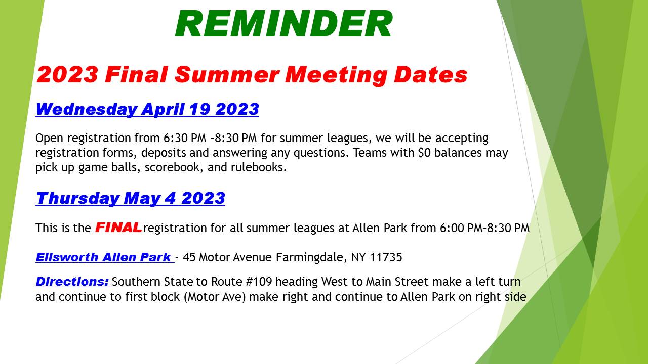 2023 Final Meeting Dates